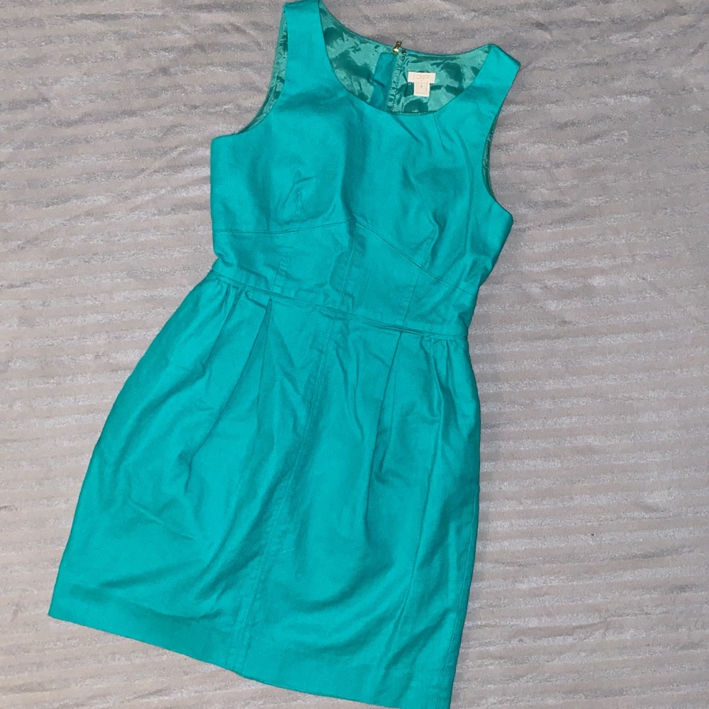 J. Crew Teal Sleeveless Dress